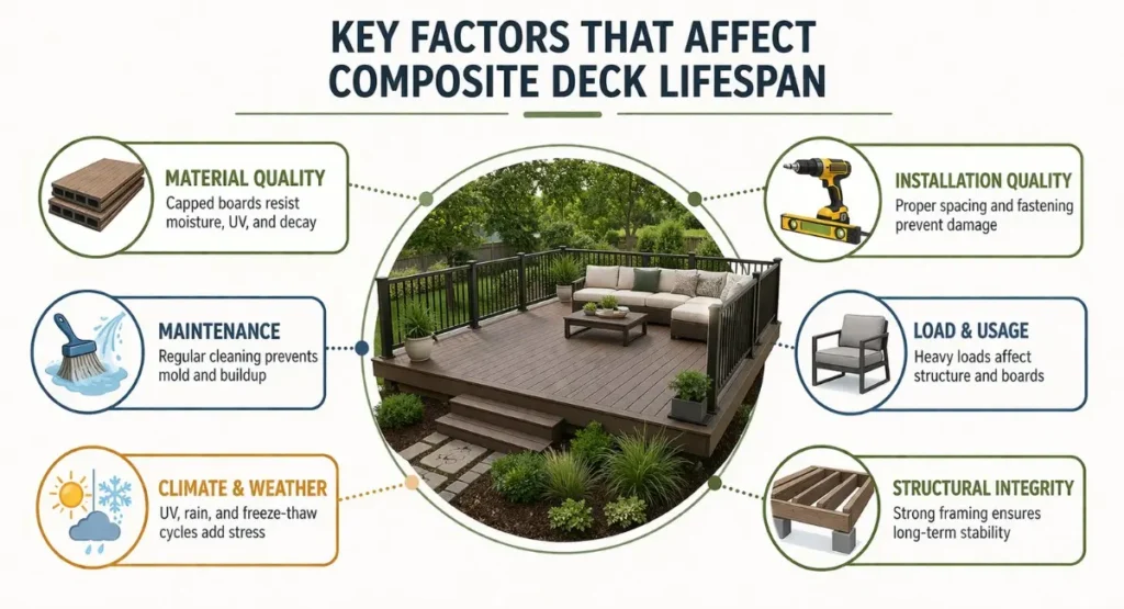 Major Factors Influencing Composite Deck Longevity